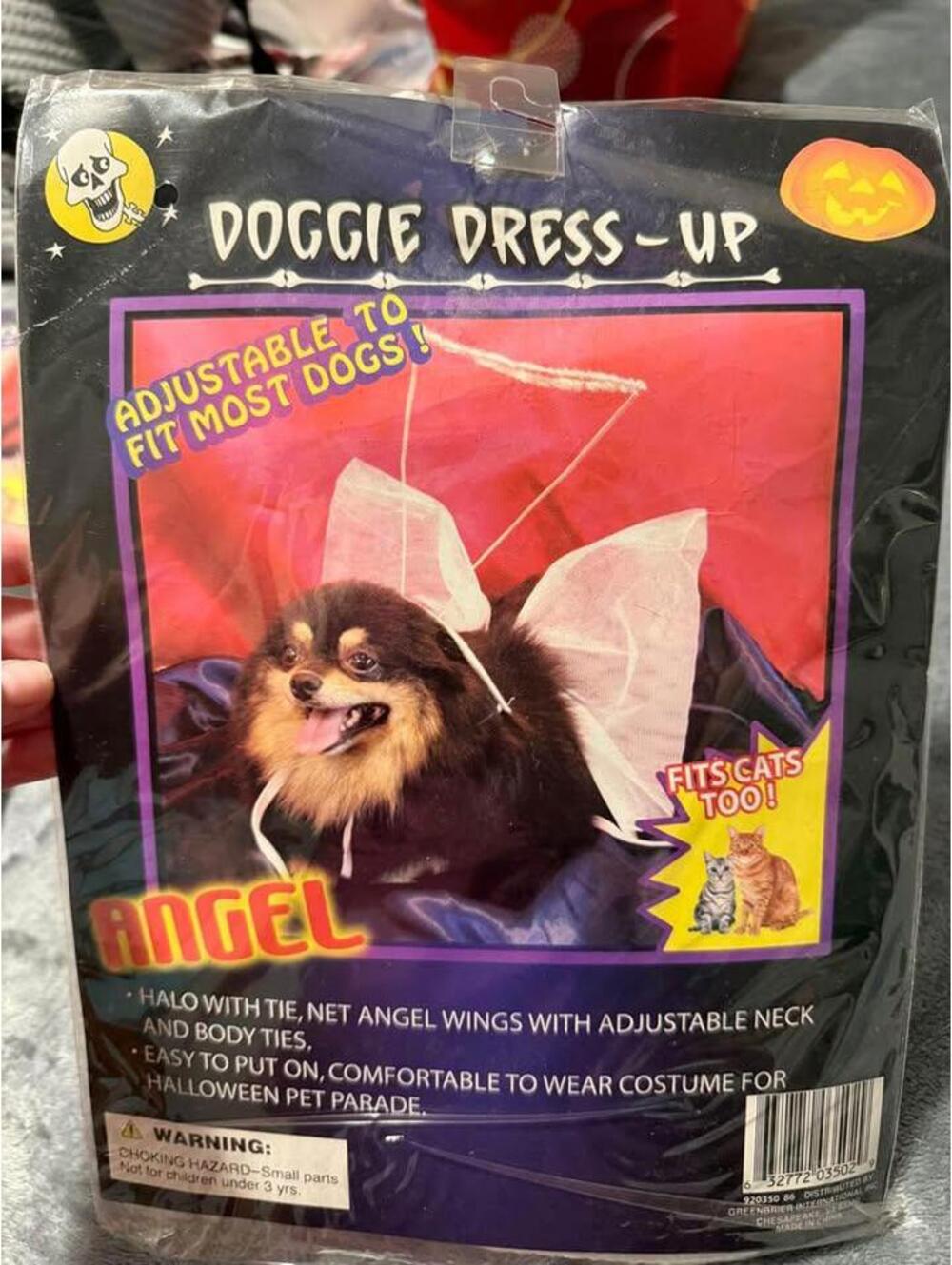 Doggie Dress Up Angel Costume NEW One Size